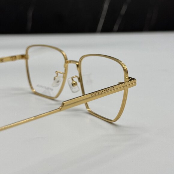 NEW BOTTEGA VENETA BV1015O 002 GOLD UNISEX EYEGLASSES BOTTEGA VENETA - Picture 6 of 11
